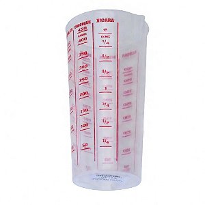 Copo Medidor 500ml Graduado Transparente Cozinha Confeitaria