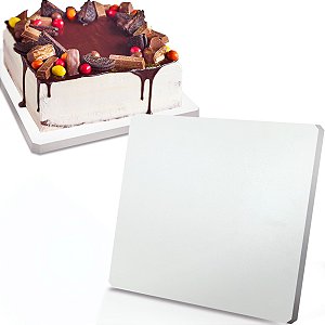 Tabuleiro Mdf 9mm Quadrado 20x20cm Para Bolo Confeitaria