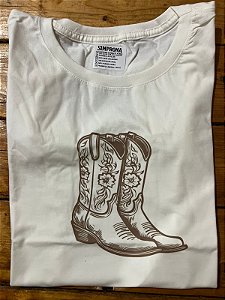 TSHIRT BOTINHA OFF WITE