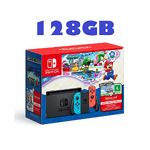 Nintendo Switch V2 + Mario Wonder 128gb | Desbloqueado | Novo