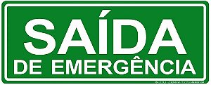 Placa De Sinalização - Saída de Emergência
