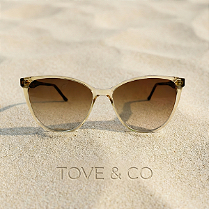 Óculos de Sol Feminino Copacabana Âmbar Translúcido – UV400 | TOVE & CO