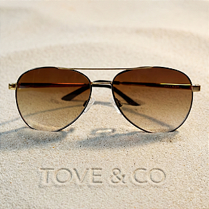 Óculos de Sol Unissex Floripa Aviador Café Marrom – UV400 | TOVE & CO