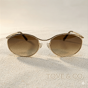 Óculos de Sol Rio de Janeiro Dourado Degradê Marrom – Coleção Costa