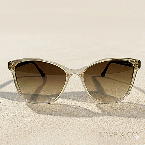 Óculos de Sol Garopaba – Coleção Costa | Acetato Caramelo com Lente Marrom Degradê
