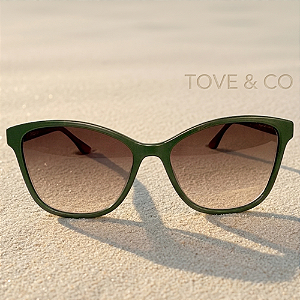 Óculos de Sol Garopaba Verde – Coleção Costa | Acetato Verde com Lente Marrom Degradê