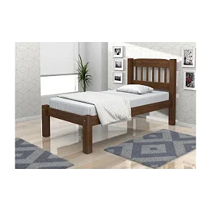 Cama Solteiro Madeira Maciça Itália