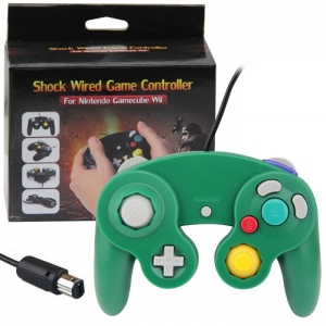Controle Para Game Cube Nintendo Wii/U Switch Computador Verde •
