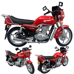 Miniatura Moto Suzuki Gs 125 Escala 1:8 Coleção Metal