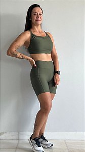 Conjunto Short Corrida Média Compressão, Top X Costas