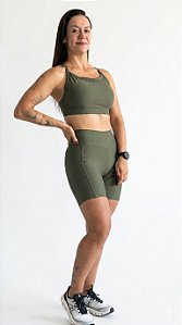 Conjunto Short Corrida Média Compressão, Top X Costas
