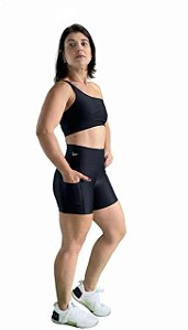 Conjunto Short corrida, Top um ombro