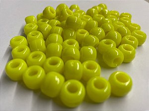 10 Miçangas Tererê Amarela Neon 10mm para Pesca