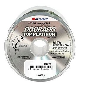 Linha Mazzaferro Dourado Top Platinum 0,30mm 100m - Prateada