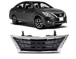 Grade Dianteira Nissan Versa 2015 2016 2017 2018 2019 Com Friso Cromado