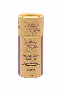 Desodorante natural vegano com lavanda, laranja e ativos minerais. Auxilia no controle do odor, hidrata e respeita a tra