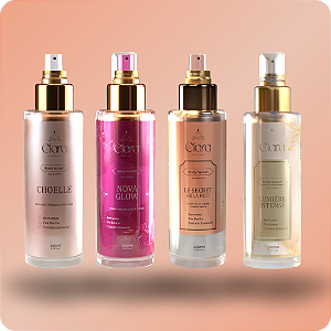 kit 4 Body Splash 200ml (Le Secret + Nova Glow + Choelle + Lumière Intense) - Clara Parfums