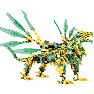 Blocos de Montar Ninja Golden Warrior Robot Mech Ninjago