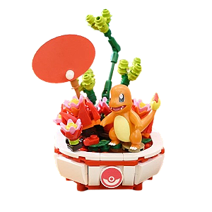 Charmander Series Pokémon Plantas Suculentas - Blocos de Montar
