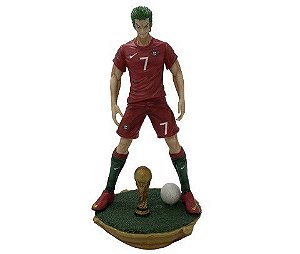 Estátua Roronoa Zoro Versão Cristiano Ronaldo - One Piece