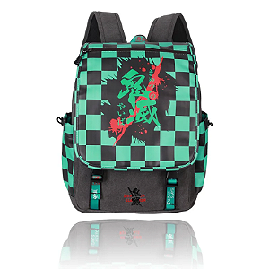 Mochila Escolar Lona e Corino Tanjiro Demon Salyer