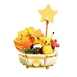 Pikachu Series Pokémon Plantas Suculentas - Blocos de Montar