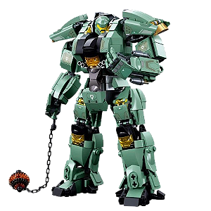 Robô de Batalha 23cm Green Warrior - Blocos de Montar