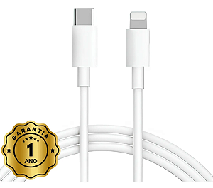 Cabo Carregador Compativel Com Iphone 6 7 8 X Xr Xs 11 12 13 14 Pro Max Turbo Tipo C Branco
