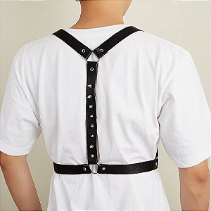 Harness Masculino com Spikes - 2,5cm X 100cm