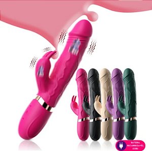 Vibrador com Estimulador Rabbit (Roxo)