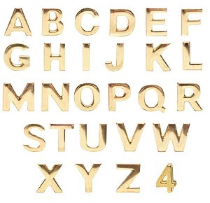 Letra e Emojis em Metal para Calcinha Personalizável (Valor Unitário)