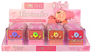 Iluminador e Blush Femme Paris (9g) | Maquiagem Radiante FR125