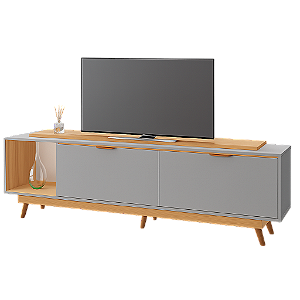 Rack Poliana Grafite/Freijo