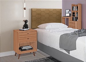 CABECEIRA BOX BRONZE SOLTEIRO TEC. PADOCK