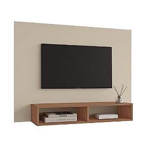 PAINEL FLAVIA P/TV ATE 43'' -  OFF WHITE / FREIJÓ