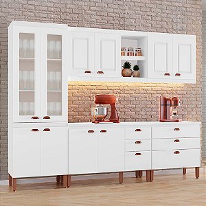 COZINHA JESSICA NEW COMPLETA  BRANCO / BRANCO / BRANCO