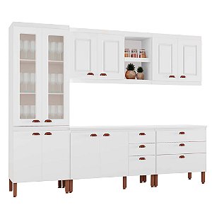 Cozinha Jessica New Completa Branco/Branco