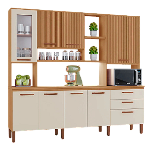 KIT ARMARIO DIANA FREIJO / OFF WHITE / CANELADO