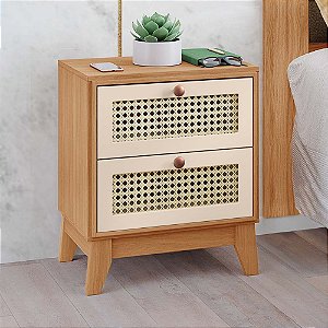 MESA DE CABECEIRA FERRARA FREIJO / OFF WHITE