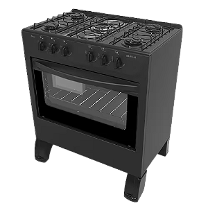 FOGAO 05 BOCAS SIRIUS BRASLAR PLUS PRETO