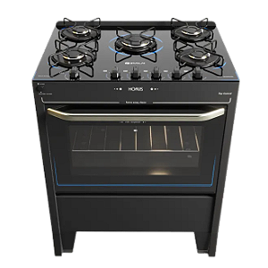 FOGAO 05 BOCAS HORUS TOP CONTROL BRASLAR - PRETO