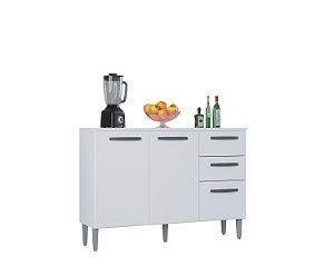 Balcao Lavinia 3P2G C/tampo Branco