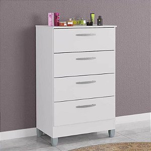 COMODA 4 GAVETAS POQUEMA - BRANCO