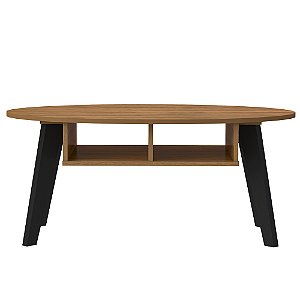 MESA CENTRO DIVA COR PINHO/PRETO