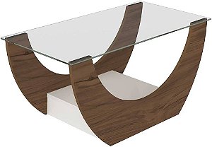MESA DE CENTRO ONDA COR AMENDOA/OFF WHITE