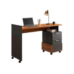 MESA DE COMPUTADOR ALESSA MODULO 1 - AMENDOA/CHUMBO