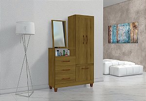 COMODA MULTIUSO ARATUBA/CARNAÚBA C/ESPELHO - FREIJO