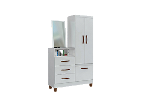 Comoda Multiuso Aratuba/Carnaúba C/espelho - Branco Fosco