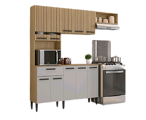 COZINHA DE PAREDE DORA CONJ C/BALCAO - DM RP/CZ