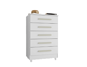 COMODA PAOLA - BRANCO BRILHO